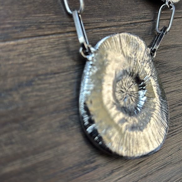 By The Bay NY Necklace/Earring Set,silver tone cowgirl hat,faux turquoise stones - Picture 5 of 10